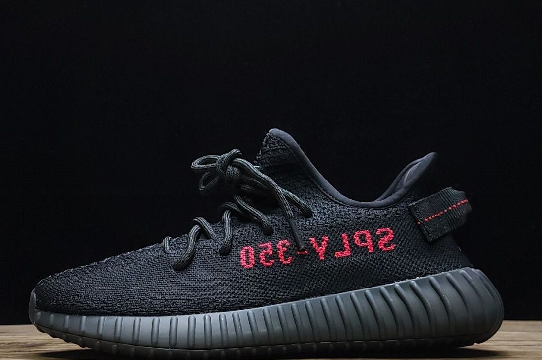 Fake Yeezy Boost 350 V2 Bred Black Red for Sale (1)